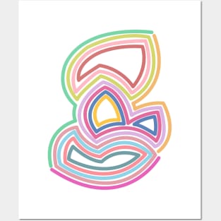 Bright Interlocking Lines Posters and Art